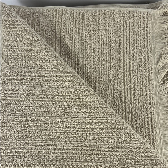 Bianca Bath Towel Set Made in Portugal Tan Fringed Cotton Set of 2 NEW - Picture 7 of 8